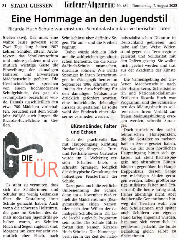 2025-08-07_GiAllgZ_S21_Ricarda-Huch-Schule_war_einst_ein_Schulpalast_Teil1